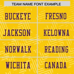Gold Purple Graffiti Line Authentic Football Jersey 3