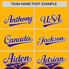 Gold Purple Graffiti Pattern Bossinia Style Baseball Jersey 3