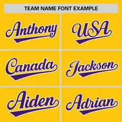 Gold Purple Horizontal Stripe Pullover Baseball Jersey 3