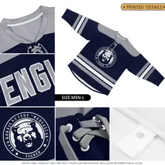 Gold Purple Lace-Up Neck Hockey Hoodie Classic Style 6