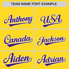 Gold Purple Leopard Graffiti Side Design Baseball Jersey 3