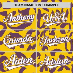 Gold Purple Leopard Graffiti Varsity Letterman Baseball Jacket 3