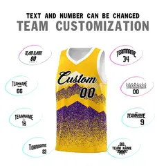 Gold Purple Mountain Fade Gradient Fashion Basketball Jersey 4