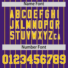 Gold Purple Pinstripe Two-Tone Authentic Baseball Jersey 4
