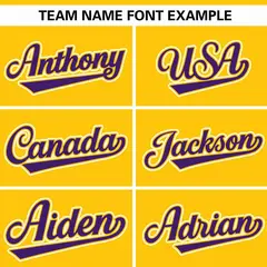 Gold Purple Raglan Gradient Thick Stripe Baseball Jersey 3