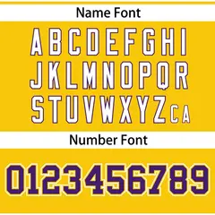 Gold Purple Raglan Gradient Thick Stripe Baseball Jersey 4
