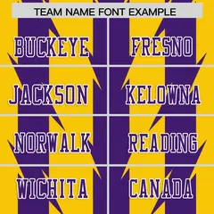 Gold Purple Razr Stripe Graffiti Pattern Flag Football Jersey 3