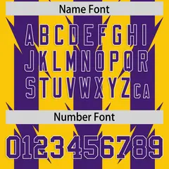Gold Purple Razr Stripe Graffiti Pattern Flag Football Jersey 4