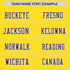 Gold Purple Shoulder Cut Two-Tone Flag Football Jersey 3