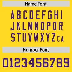 Gold Purple Square Neckline Football Jersey 4