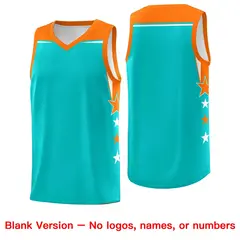 Gold Purple Star Color Block Two Tone Side Basketball Jersey 6