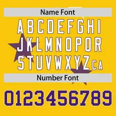 Gold Purple Star Graffiti Two-Button Baseball Jersey 4