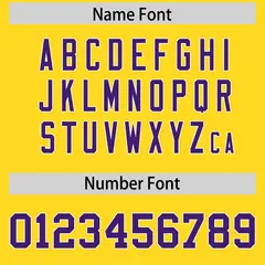 Gold Purple Star Pattern Raglan Sleeves Football Jersey 4