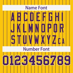 Gold Purple Stripe Full Button Authentic Baseball Jersey 4