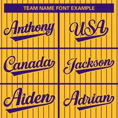 Gold Purple Stripe Raglan Varsity Bomber Jacket 5