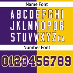 Gold Purple Stripe-Solid Combo Authentic Baseball Jersey 4