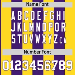 Gold Purple Stripe Two-Button Softball Jersey 4