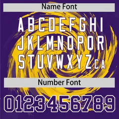 Gold Purple Swirl Graffiti Baseball Jersey 4
