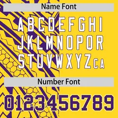 Gold Purple Tribal Split Baseball Jersey 4