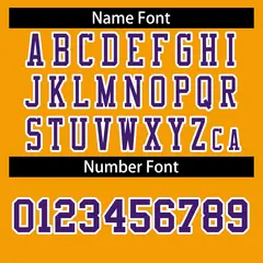 Gold Purple-White Classic Style Authentic Football Jersey 4