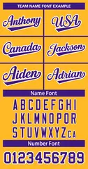 Gold Purple-White Classic Style Hockey Jersey 3