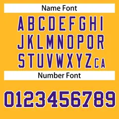 Gold Purple-White Classic Style Hockey Jersey 4