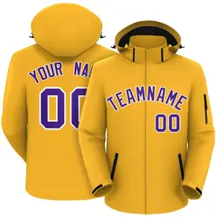 Gold Purple-White Classic Waterproof Jacket