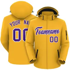 Gold Purple-White Classic Waterproof Jacket