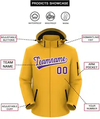 Gold Purple-White Classic Waterproof Jacket 2