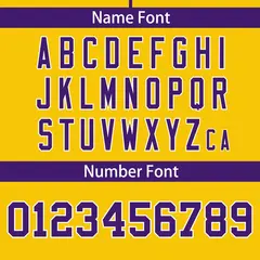 Gold Purple-White Color Block Authentic Baseball Jersey 4