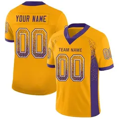 Gold Purple-White Drift Mesh Football Jersey 1