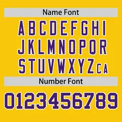 Gold Purple-White Stripe Raglan Baseball Jersey 4