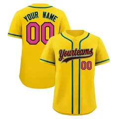 Gold Quick Dry Baseball Jersey 1