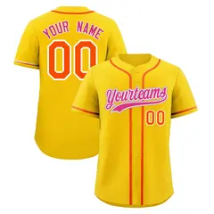 Gold Quick Dry Baseball Jersey 1