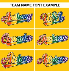 Gold Rainbow Pride Month Raglan Baseball Jersey 3