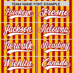 Gold Red American Flag Graffiti Baseball Jersey 3