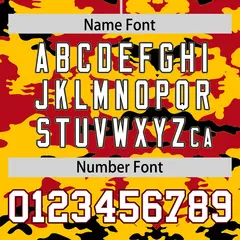 Gold Red-Black Camo Authentic Football Jersey 4