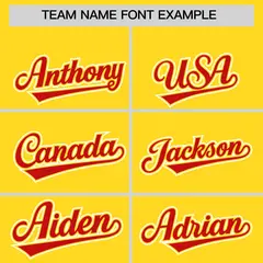 Gold Red Color Block Authentic Baseball Jersey 3
