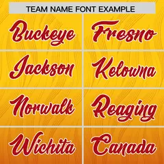 Gold Red Gradient Authentic Outdoor Football Jersey 3