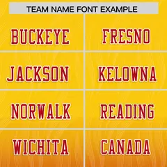 Gold Red Gradient Outdoor Flag Football Jersey 3