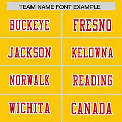 Gold Red Gradient Side Pattern Authentic Football Jersey 3