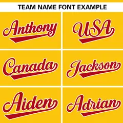 Gold Red Gradient Star Pattern Authentic Baseball Jersey 3