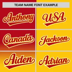 Gold Red Half Gradient Authentic Baseball Jersey 3