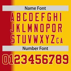 Gold Red Pinstripe Gradient Baseball Jersey 4