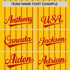 Gold Red Pinstripe Two-Tone Authentic Baseball Jersey 3