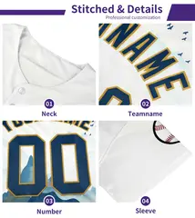 Gold Red Playboy Graffiti Pattern Baseball Jersey 6