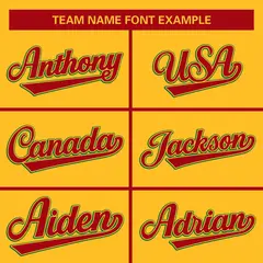 Gold Red Raglan Full-Snap Varsity Letterman Jacket 5