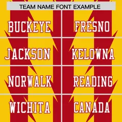 Gold Red Razr Stripe Graffiti Pattern Flag Football Jersey 3