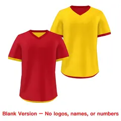 Gold Red Reversible Pullover Baseball Jersey 9