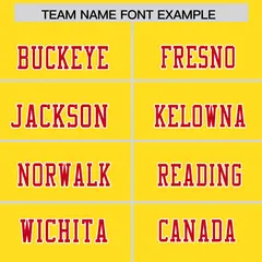 Gold Red Shoulder Cut Two-Tone Flag Football Jersey 3